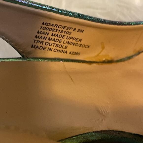 MATERIAL GIRL Darcie Slip-On Sandals with Iridescent Elastic Padding and Purple - Picture 3 of 9